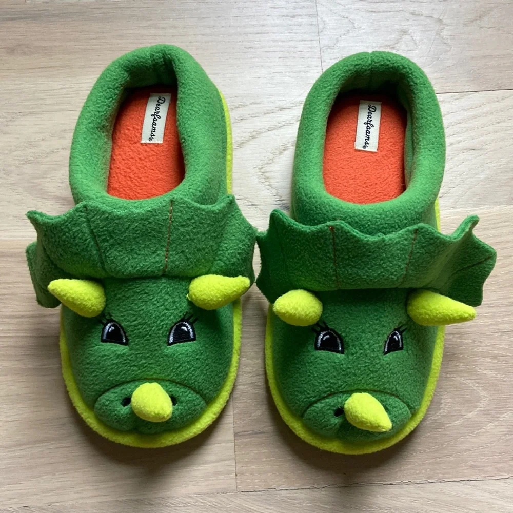 Kids’ Triceratops House Slippers ~ US Size 2-3